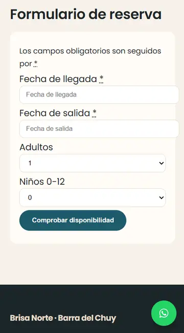 Formulario de reserva
